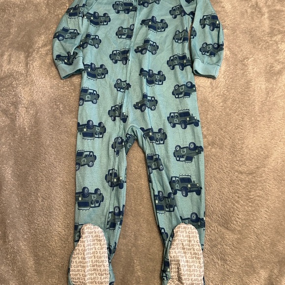 Carter's Other - Carter's Blue Car Print Footie